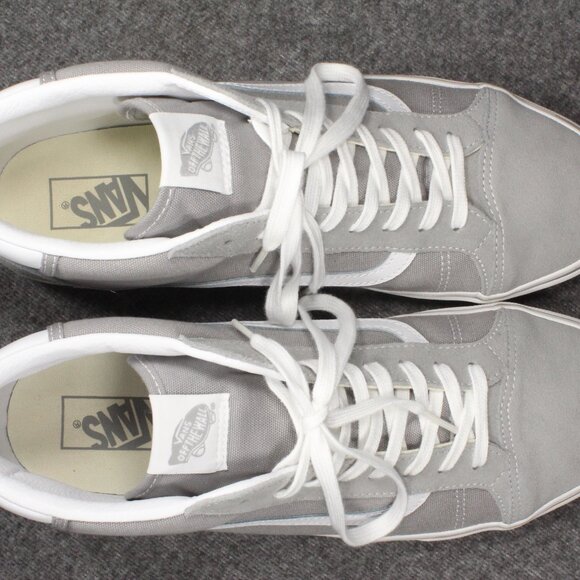 Vans Mid Skool 37 LX Vault OG Shoes Sneakers Gray and White Men's Size 12 - Picture 10 of 12